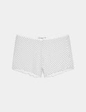 | White with Black Polka Dot