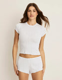 | White with Black Polka Dot