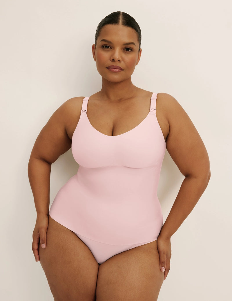 Leslie is a 38D and wearing KNIX XL+ | Rose Water