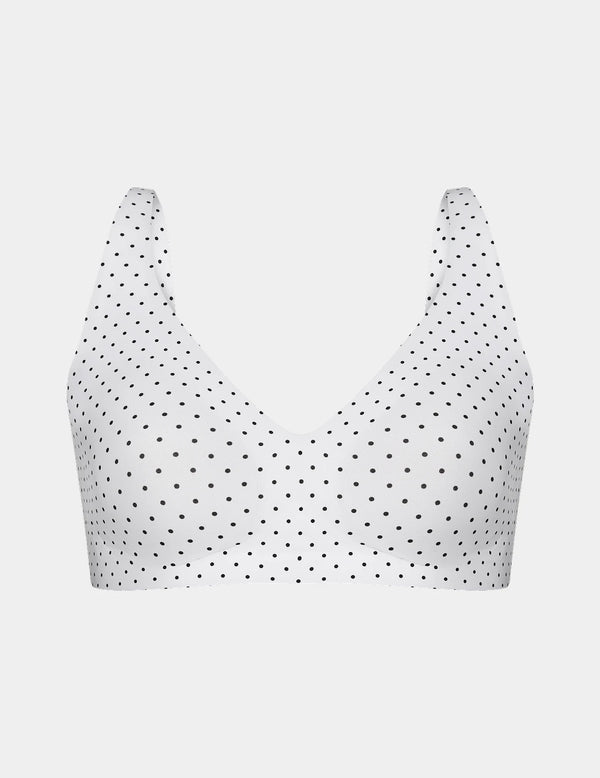 | White with Black Polka Dot