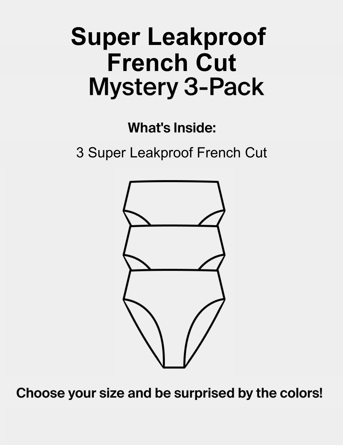 Super Leakproof French Cut Mystery 3-Pack