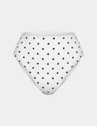 | White with Black Polka Dot