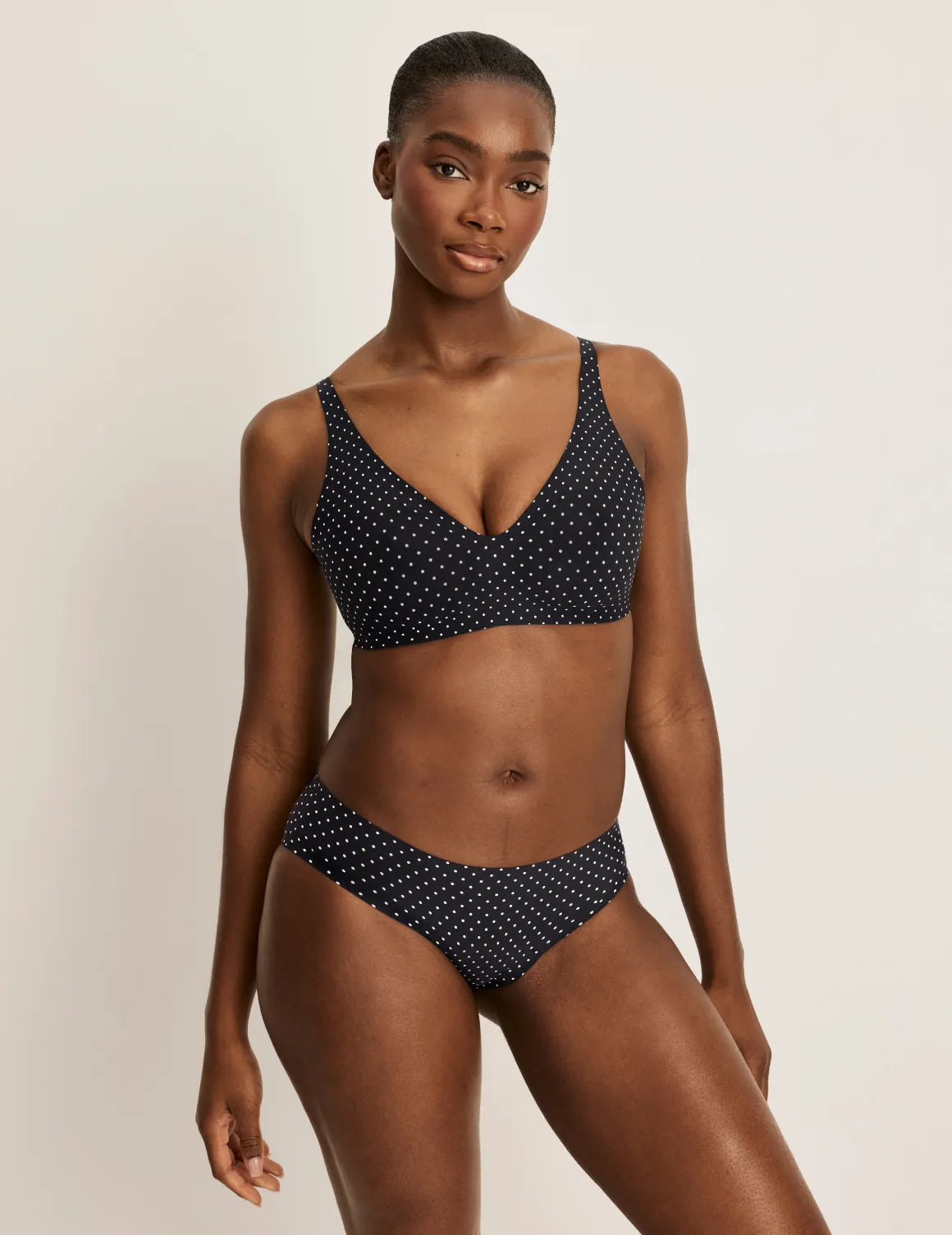 | Black with White Polka Dot