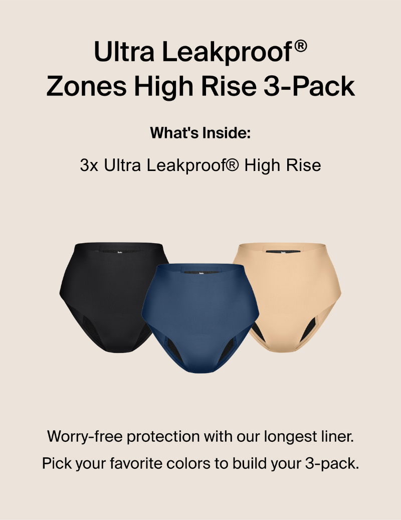 Ultra Leakproof Zones+® High Rise 3-Pack