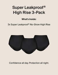 Super Leakproof® No-Show High Rise 3-Pack