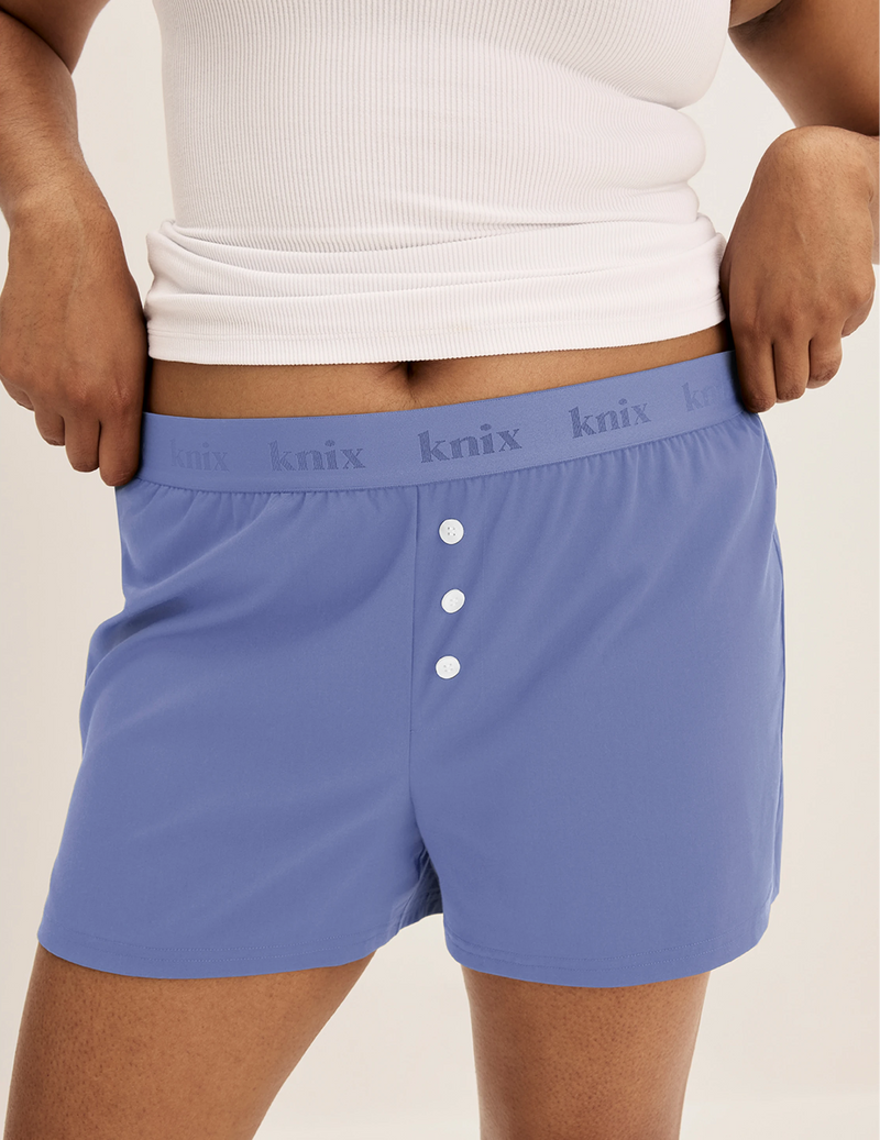 Front view of model wearing the Super Leakproof® Dream Boxer™ highlighting the coverage and fit
