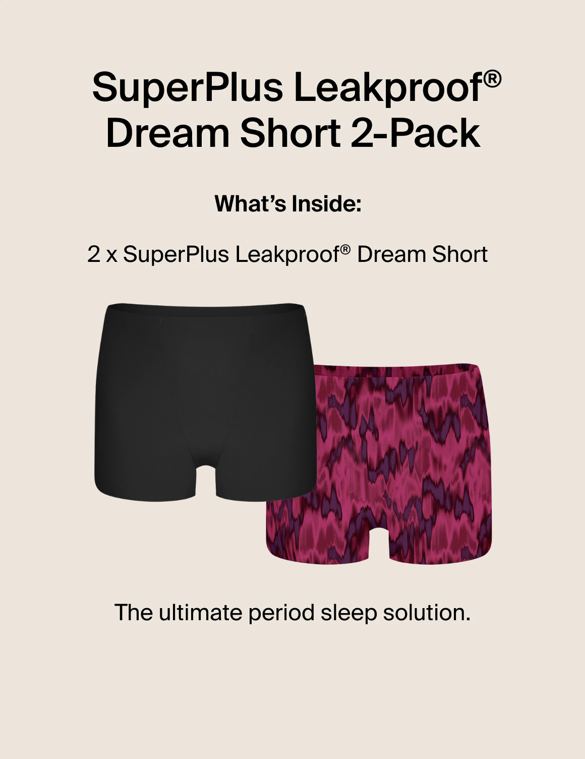 SuperPlus Leakproof® Dream Short 2-Pack