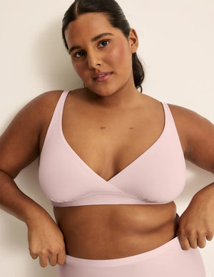 Front view of model wearing the SweetDreams Nursing Bra, highlighting the neckline, strap design, and silhouette