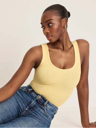 NKNIT rib mini tank top(navy、yellow) rib mini tank top – NKNIT