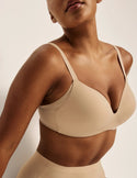 Amber is wearing a 36C  | Warm Sand