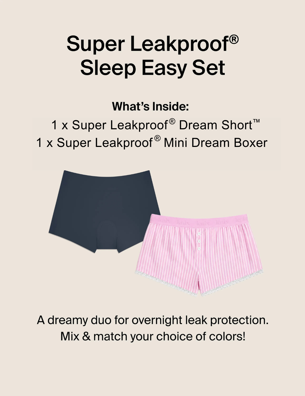 Super Leakproof® Sleep Easy Set
